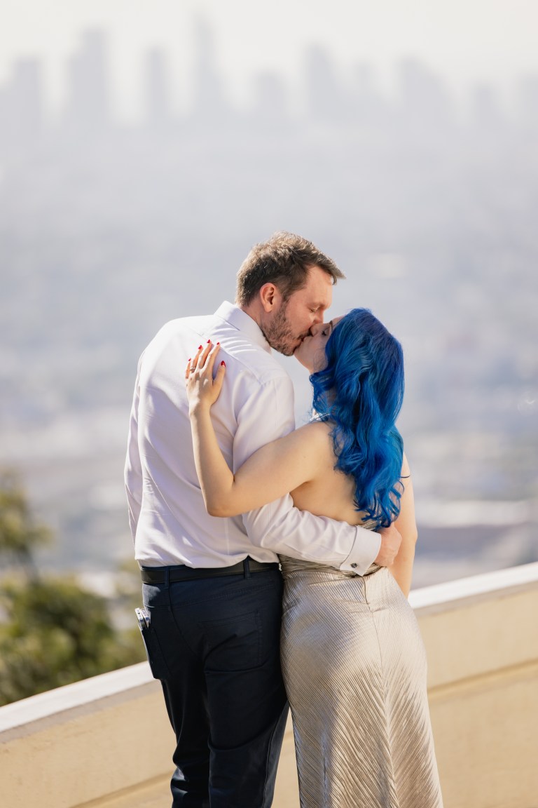 Griffith Park Observatory Engagement Photography